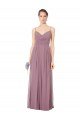 Sydney V-Neck Spaghetti Strap Open Back Long Chiffon Bridesmaid Dress