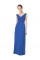 Sydney Long Chiffon Strapless Bridesmaid Dress with Wide Front and Back V-Neckline