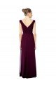 Sydney Long Chiffon Strapless Bridesmaid Dress with Wide Front and Back V-Neckline