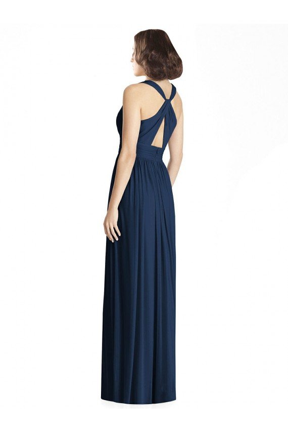 Sydney Cut Out Back Long Chiffon V-Neck Bridesmaid Dress