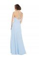 Sydney Floor Length Chiffon Bridesmaids Dress with Front Keyhole Neckline