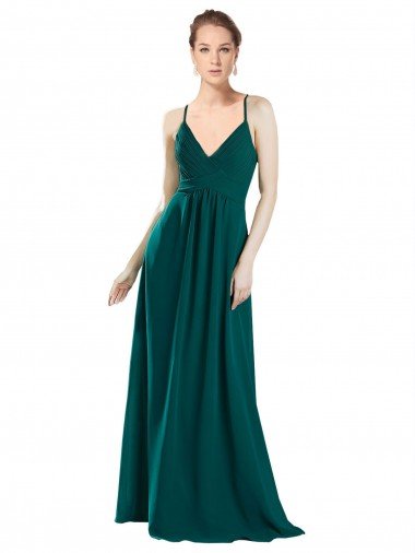Sydney Sexy Chiffon Bridesmaid Dress with Deep V-Neckline