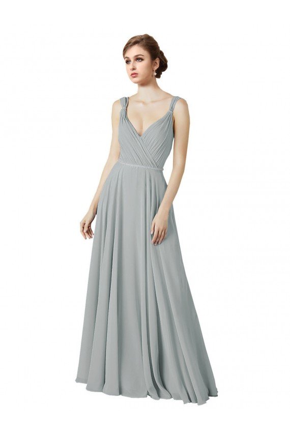 Sydney Figure Flattering Chiffon Bridesmaid Dress with Beaded Detail