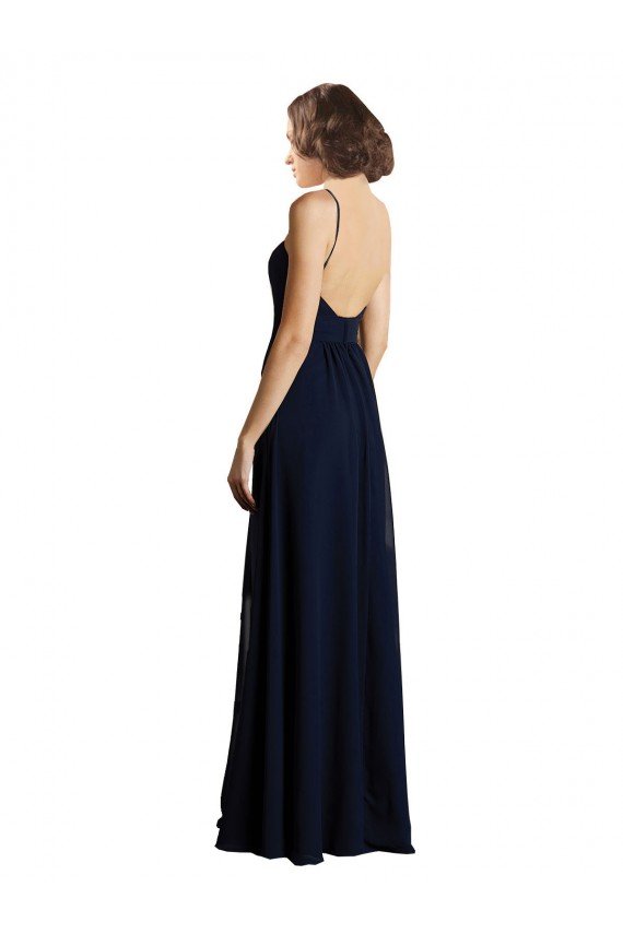 Sydney Simple Chiffon Bridesmaid Dress with Deep V-Neckline