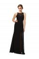 Sydney Sheath Beaded and Embroidered Bridesmaids Dress with Lace Bodice and Chiffon Skirt
