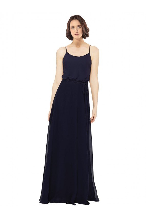 Sydney Chiffon Bridesmaids Dress with Scoop Neckline