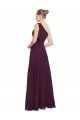 Sydney One Shoulder Chiffon Bridesmaids Dress with Shoulder Bow