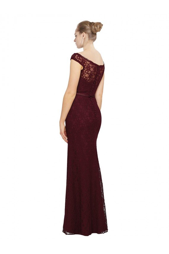 Sydney Lace Bridesmaids Dress with Matching Satin Tie Sash