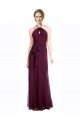 Sydney Full Length Chiffon Bridesmaid Dress with Halter Top