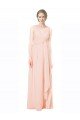 Sydney Full Length Chiffon Bridesmaid Dress with V-Front and Back