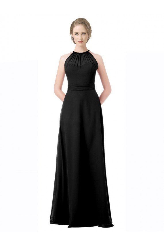 Sydney Full Length Chiffon Sweetheart Bridesmaid Dress with An Illlusion Overlay