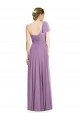 Flutter Sleeves One Shoulder Long Chiffon Bridesmaid Dress