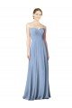 Sydney Draped Strapless Sweetheart Full Length Chiffon Bridesmaid Dress