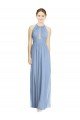 Sydney Open Back Long Chiffon Halter Bridesmaid Dress