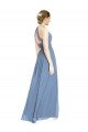 Sydney Open Back Long Chiffon Halter Bridesmaid Dress
