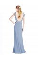 Sydney Fluted Chiffon Wrap Bridesmaid Dress with Ruffles V-Neck