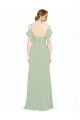 Sydney Split Cold Shoulder Draped A-Line Chiffon Bridesmaid Dress