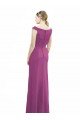 Sydney Full Length Long Chiffon Bridesmaid Dress with Boat Neck