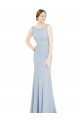 Sydney Full Length Chiffon Bridesmaid Dress with Sparkly Neckline and Belt
