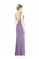 Sydney Long Chiffon Bridesmaid Dress with Boat Neckline and Keyhole