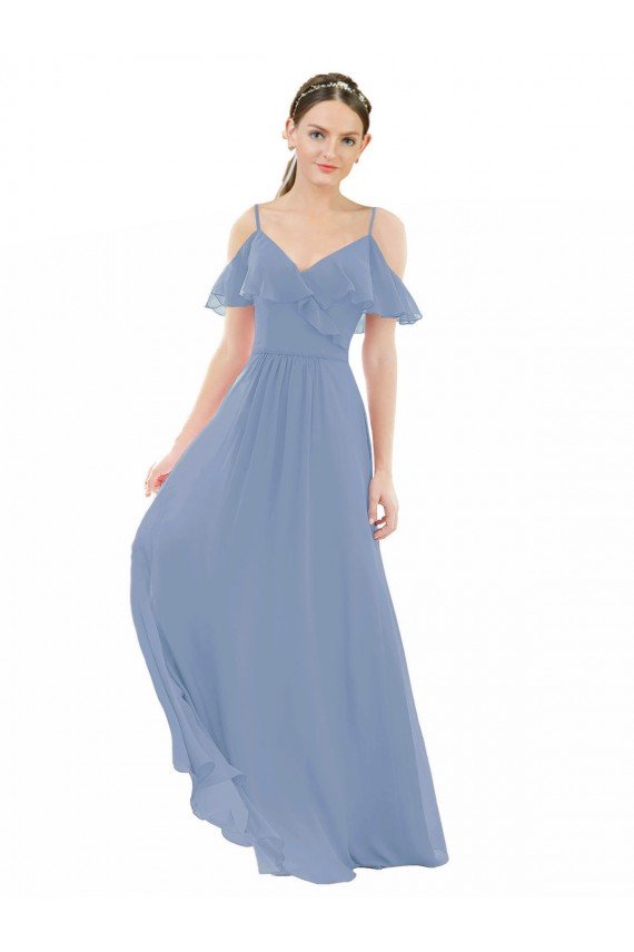 Sydney Pleated One Shoulder A-Line Chiffon Bridesmaid Dress
