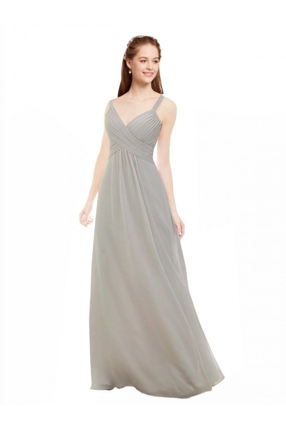 Sydney Chiffon Bridesmaid Dress with Ruched Draped Bodice
