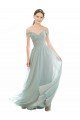 Sydney Romantic Bridesmaid Dress with Embroidered Off the Shoulder Bodice
