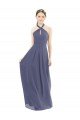 Sydney High Halter Neck Chiffon Bridesmaid Dress with Twist-Tie