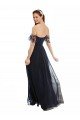 Sydney Boho Bridesmaid Dress with Beaded Embroidered Bodice and Flutter Cap Sleeves