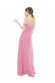 Sydney Fitted Sweetheart Bodice Chiffon Bridesmaid Dress with Draped Cap Sleeves