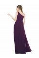 Sydney One Shoulder Chiffon Bridesmaid Dress with Draped Bodice