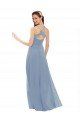 Sydney Sexy Chiffon Bridesmaid Dress with V-Neck Lace Bodice