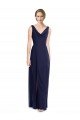 Sydney Cowl Neck Deep V-Back Chiffon Bridesmaid Dress with Side Front Slits