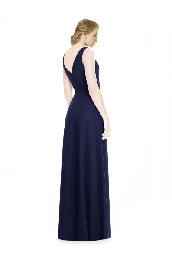 Sydney Cowl Neck Deep V-Back Chiffon Bridesmaid Dress with Side Front Slits