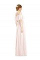 Sydney Off the Shoulder Long Bridesmaid Dress With Ruffle Overlay
