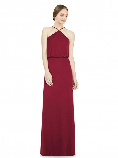 Sydney Sleek Halter Neck A-Line Chiffon Bridesmaid Dress