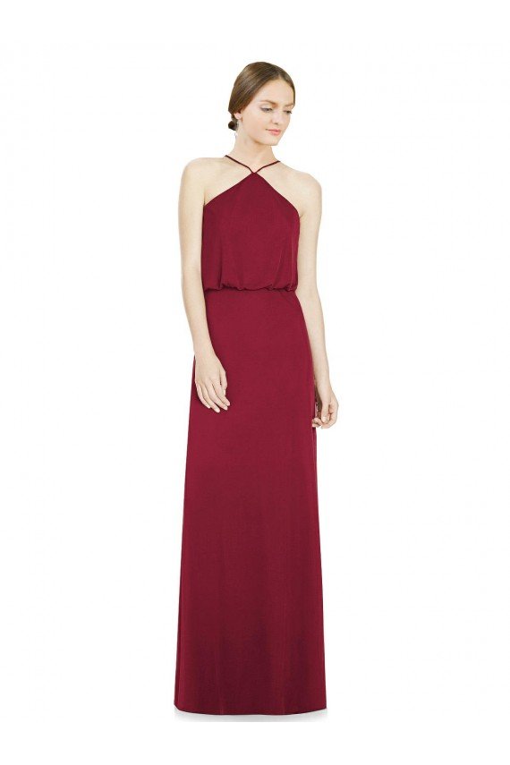 Sydney Sleek Halter Neck A-Line Chiffon Bridesmaid Dress
