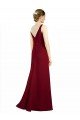 Sydney Twist-Knot V-Neckline Long Chiffon Bridesmaid Dress