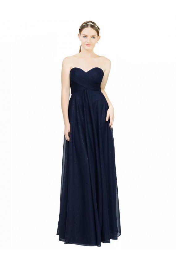 Sydney Strapless Sweetheart Long Chiffon Bridesmaid Dress Low Back