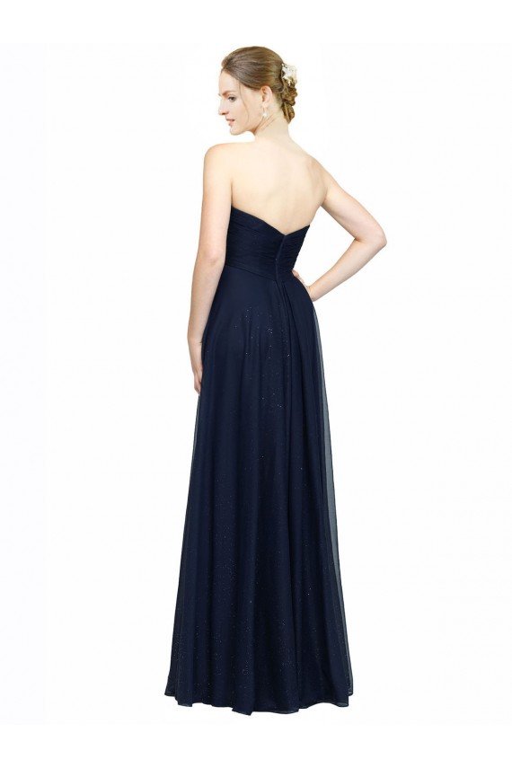 Sydney Strapless Sweetheart Long Chiffon Bridesmaid Dress Low Back