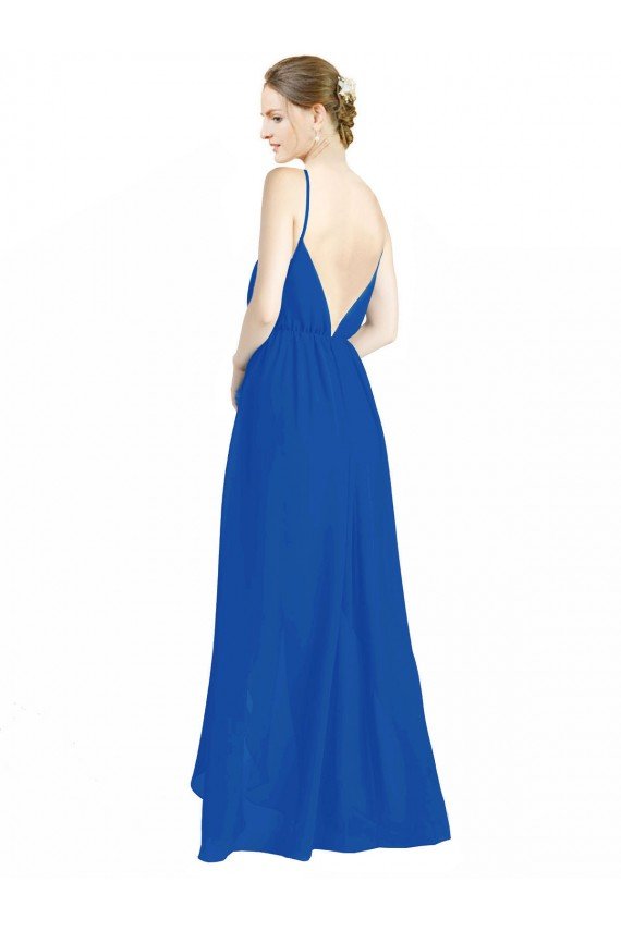 Sydney Sleeveless Surplice Chiffon Bridesmaid Dress with Spaghetti Straps