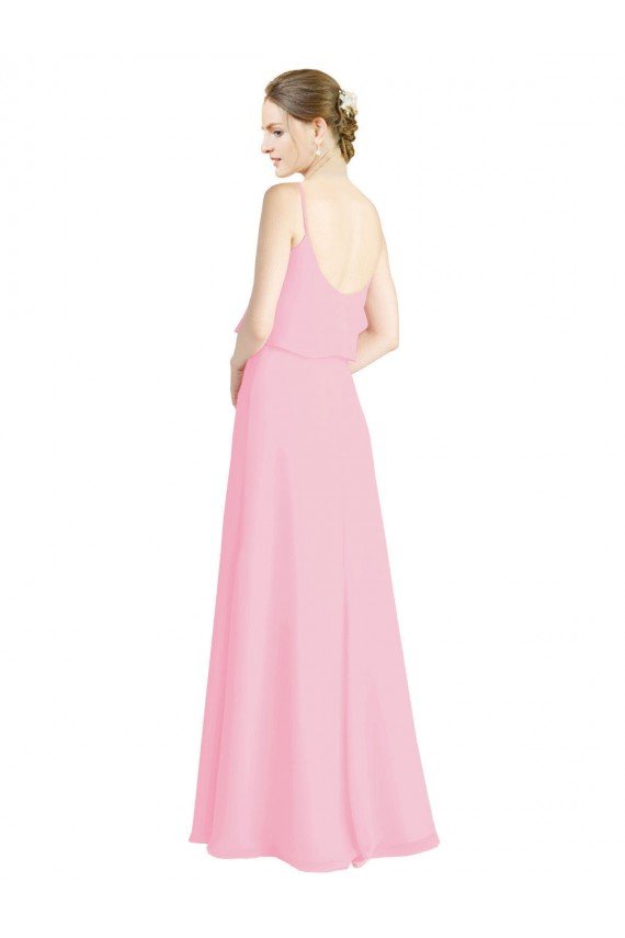 Sydney Spaghetti Straps A-Line Chiffon Bridesmaid Dress Low Back