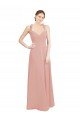 Sydney Ruched Sweetheart Halter Neckline Chiffon Bridesmaid Dress with Tie Open Back