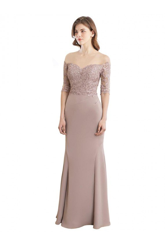 Sydney Sweetheart Neckline Long Sleeves Lace Bridesmaid Dress