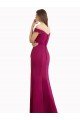 Sydney Off the Shoulder Chiffon Bridesmaid Dress with Lace Appliques and Front Slit