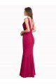Sydney V-Neck Mermaid Chiffon Bridesmaid Dress / Prom Dress with V-Back and Belt