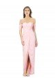 Sydney High Low Off the Shoulder Strapless Ruched Chiffon Bridesmaid Dress