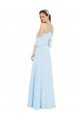 Sydney Chiffon Halter Neck Bridesmaids Dress with Flounced Neckline