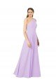 Sydney Grecian Inspired Simple One Shoulder Chiffon Formal Bridesmaid Dress with Ruching
