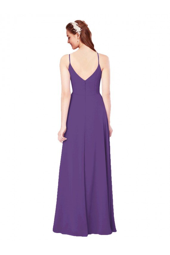 Sydney High Halter Chiffon Bridesmaid Dress with Keyhole